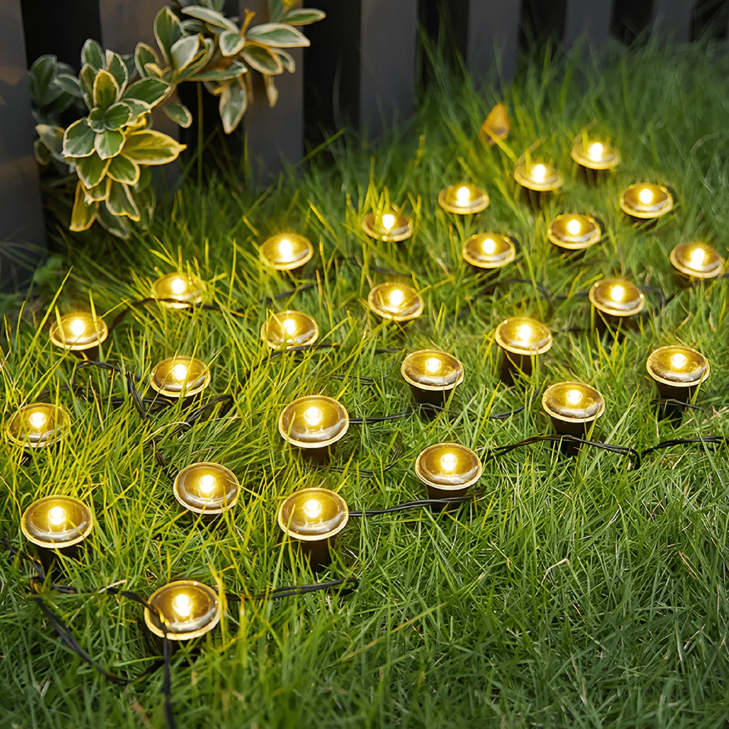 30 LED Pathway Light,Waterproof Solar Ground Lights,Outdoor Lights Ground Eight Functions,Walkway Lights for Pathway Patio Lawn Deck