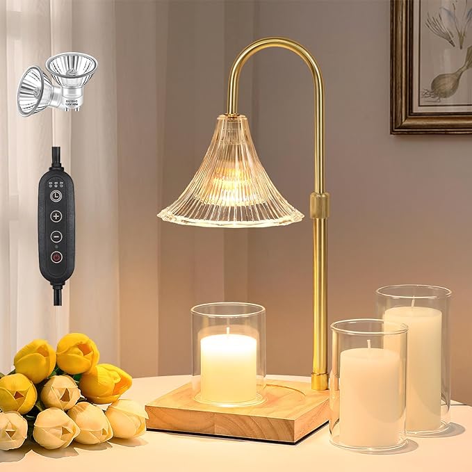Candle Warmer Lamp with Timer, Height Adjustable