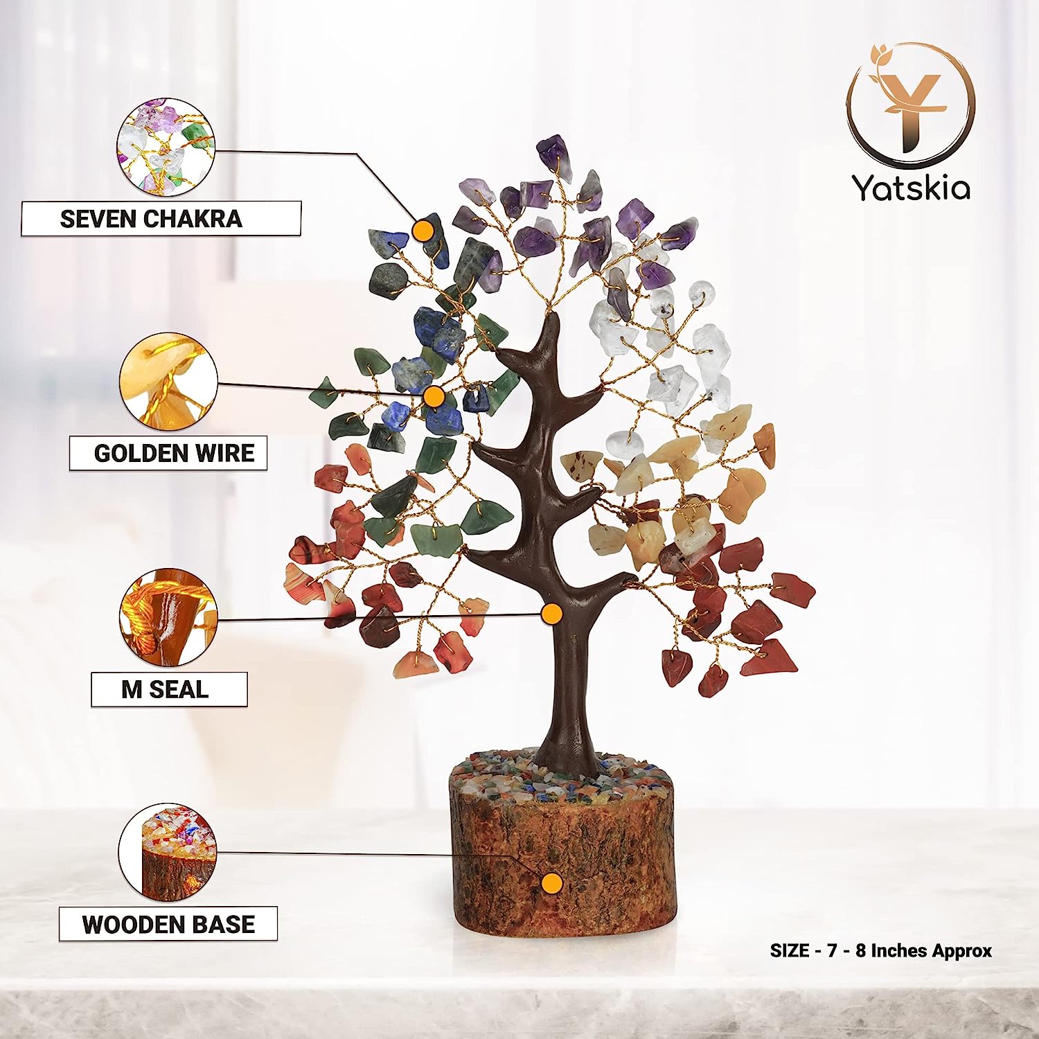 Chakra Tree – Crystal Tree – Chakra Tree Of Life – Crystal Gifts