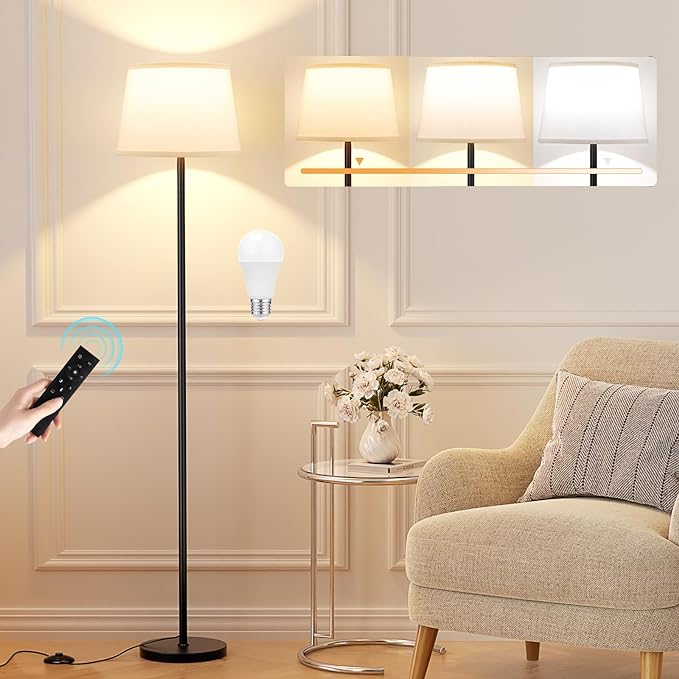 Floor Lamps for Living Room, Modern Floor Lamp with Remote Control