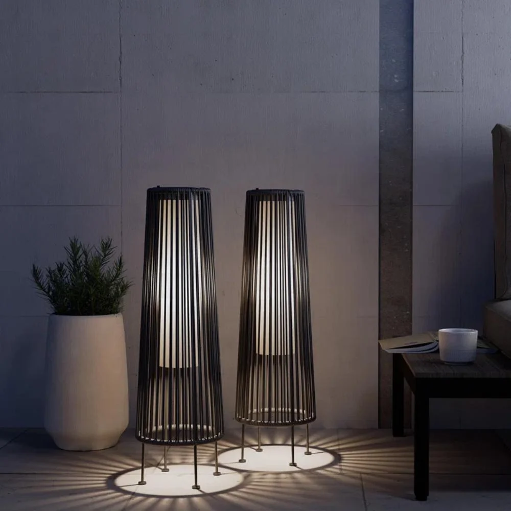 Grand Patio Outdoor Solar Floor Lights, Waterproof, Gray, 2-Pack